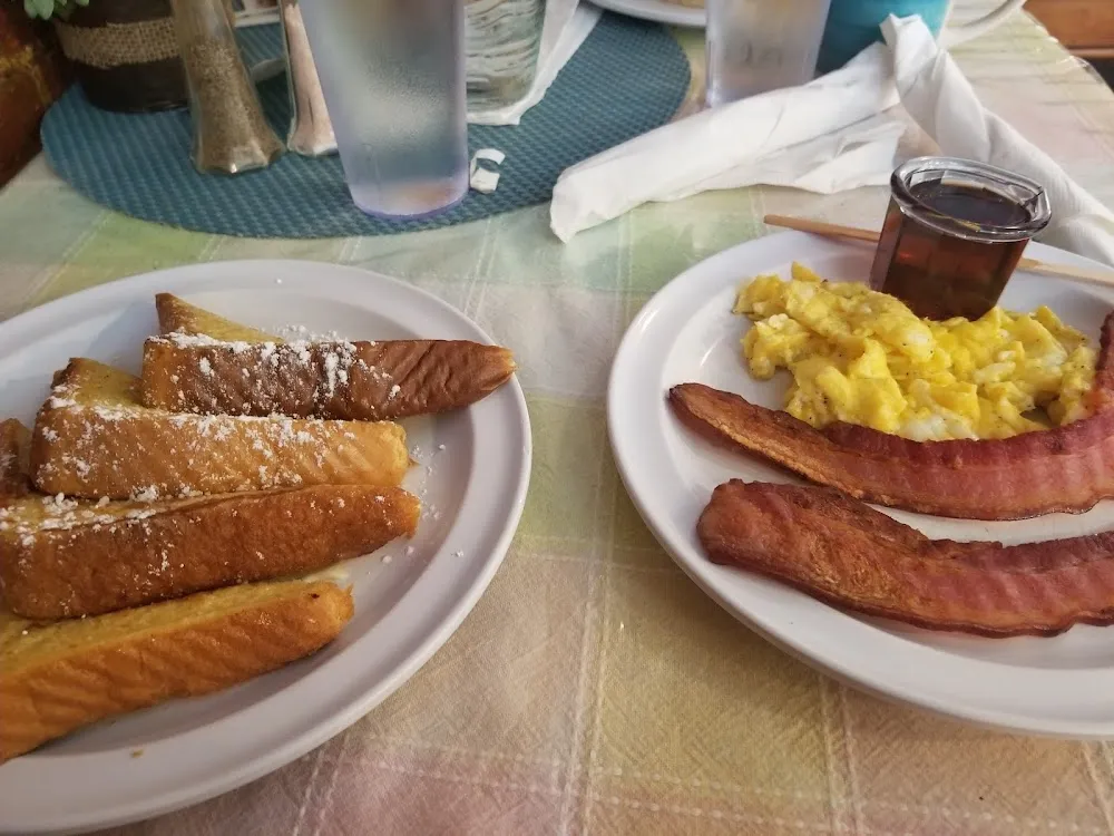 French Toast with Eggs and Bacon